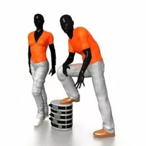 Fashion Store Male Female Mannequins 3d model