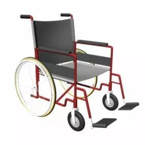 Hospital Equipment Manual Wheelchair 3d model