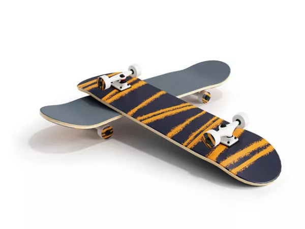 Plain Texture Skateboard 3d model