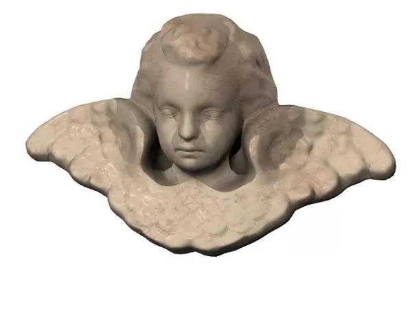 Sad Angel Statue 3d model