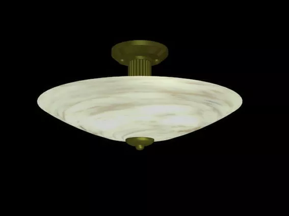 Marble Bowl Ceiling Lighting 3d model Marble Bowl Ceiling Lighting 3d model