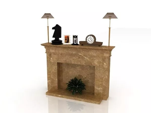 Marble Stone Antique Fireplace Mantel 3d model Marble Stone Antique Fireplace Mantel 3d model