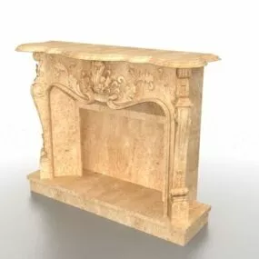 Marble Home Fireplace Surround 3d model