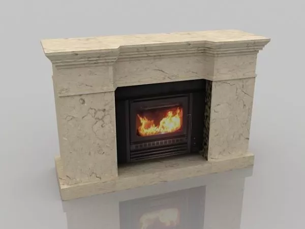 Marble Stonegas Fireplace 3d model Marble Stonegas Fireplace 3d model