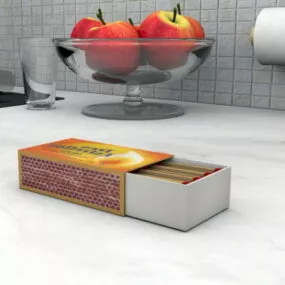 Household Matchbox Matches 3d model