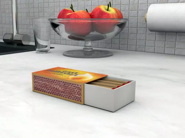 Blue Disposable Lighter 3d model