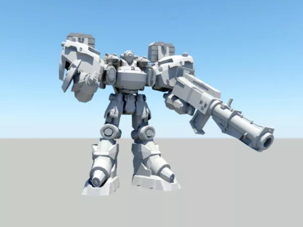 Human Form Futuristic Robot 3d model