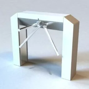 Industrial Mechanical Turnstile 3d model