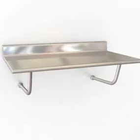 Hospital Stainless Steel Instrument Table 3d model