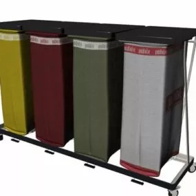 Medical Equipment Waste Cart 3d model