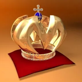 Medieval Gold King Crown 3d model