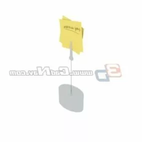 Office Memo Clip Photo Clip 3d model