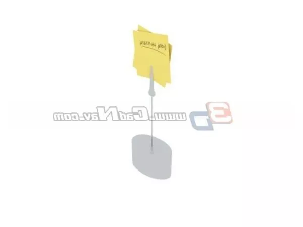 Office Memo Clip Photo Clip 3d model Office Memo Clip Photo Clip 3d model