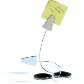 Office Memo Clip Sticky Note 3d model