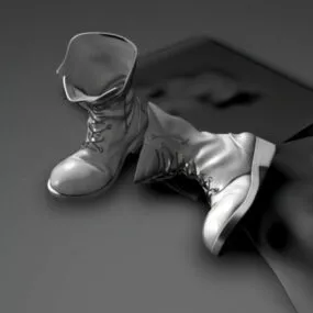 Men Fashion Leather Boots 3d model