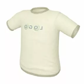 Men T-shirt Fashion With Logo 3d model
