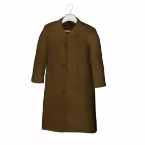 Men Fashion Coat On Hanger 3d model