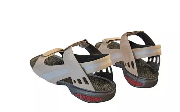 White Wedge Sandals 3d model