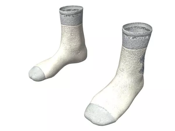 Men Fashion White Socks 3d model Men Fashion White Socks 3d model