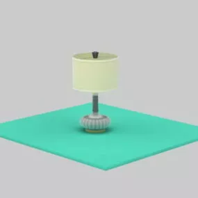 Modern Green Glass Table Lamp 3d model