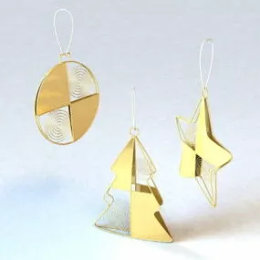 Merry Christmas Pendant Jewelry 3d model