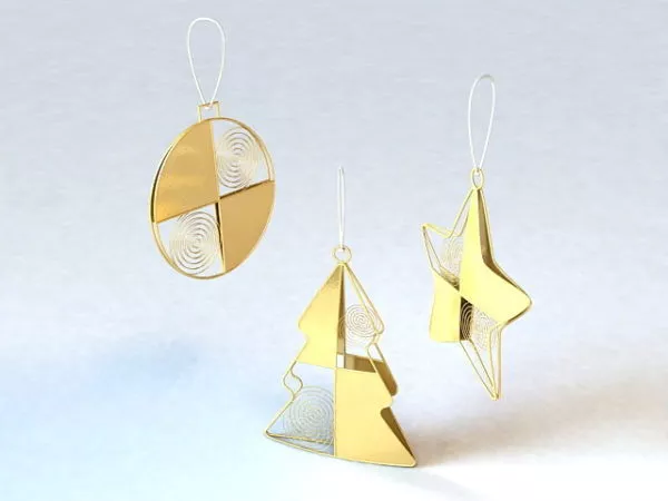 Merry Christmas Pendant Jewelry 3d model Merry Christmas Pendant Jewelry 3d model
