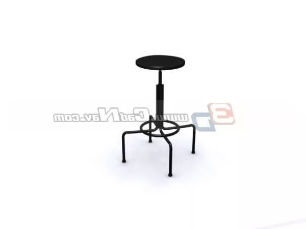 Industrial Metal Bar Stool 3d model Industrial Metal Bar Stool 3d model