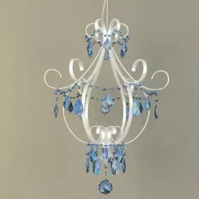 Kitchen Metal Crystal Chandelier 3d model