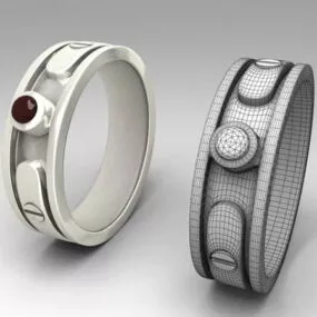 Jewelry Metal Cuff Bracelet 3d model