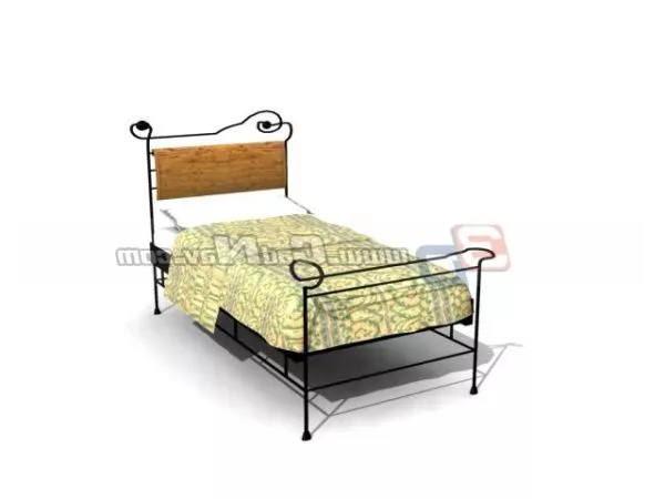 Iron Single Bed 3d model Iron Single Bed 3d model
