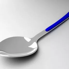 Kitchen Metal Spoon 3d model