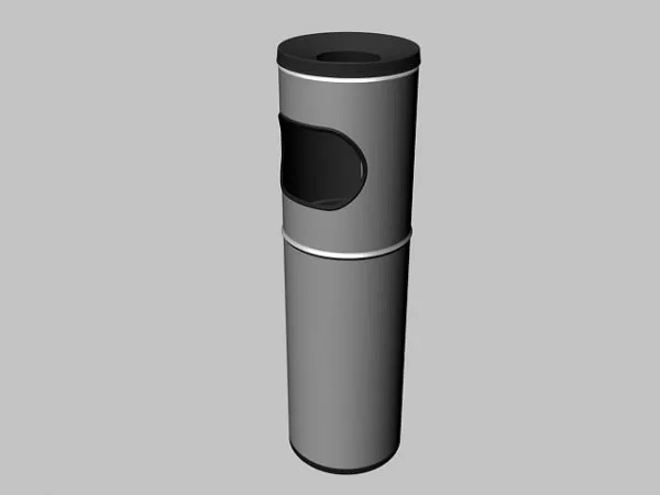 Rustic Old Trash Bin 3d model