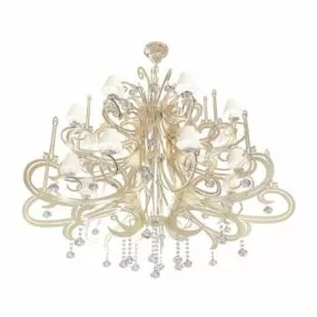 Hotel Ceiling Metal Chandelier 3d model
