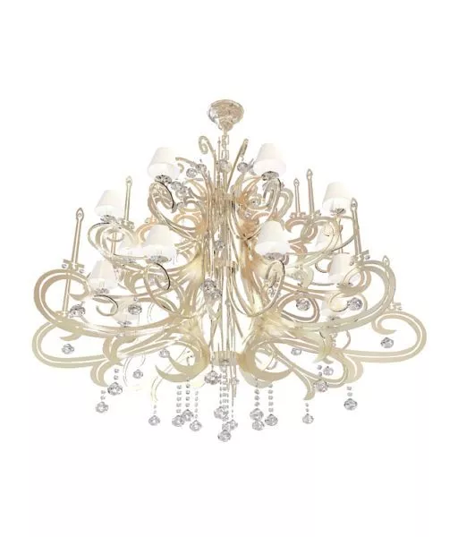 Hotel Ceiling Metal Chandelier 3d model Hotel Ceiling Metal Chandelier 3d model