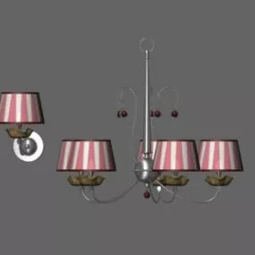 Metal Chandelier Wall Lamp 3d model