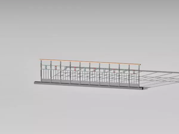 Steel Railing 3d model