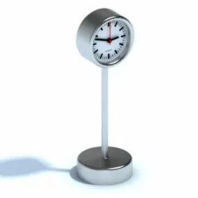 Office Metal Desk Clock 3d model