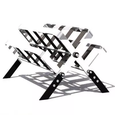 Shop Metal Display Rack 3d model Shop Metal Display Rack 3d model