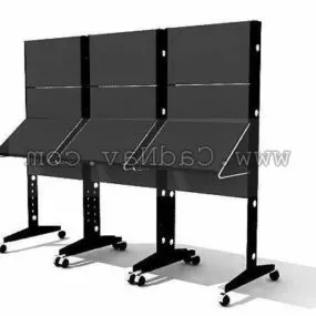 Magazine Shop Metal Display Rack 3d model