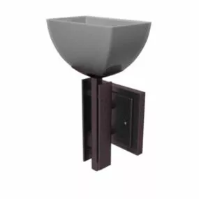 Vintage Metal Garden Wall Lamp 3d model