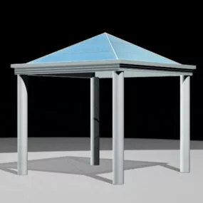Outdoor Metal Glass Gazebo 3d model