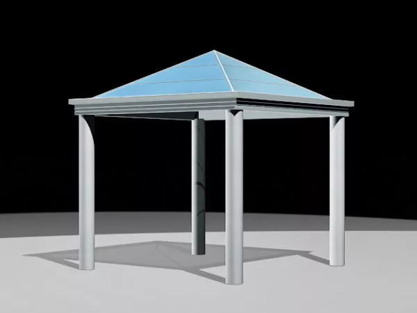 Architecture Pavilion Vintage Building 3d model