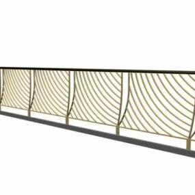 Stairs Metal Handrail 3d model