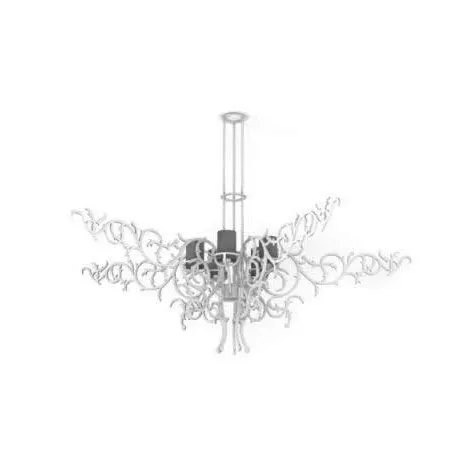 Metal Leaf Design Chandelier 3d model Metal Leaf Design Chandelier 3d model