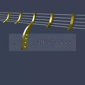Metal Protection Fence Design 3d model