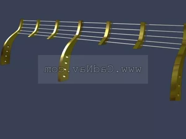 Steel Fence Outdoor 3d model