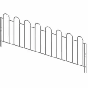 Street Metal Safety Barrier 3d model