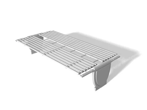 Park Metal Street Bench 3d model Park Metal Street Bench 3d model