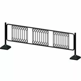 Street Metal Traffic Barrier 3d model