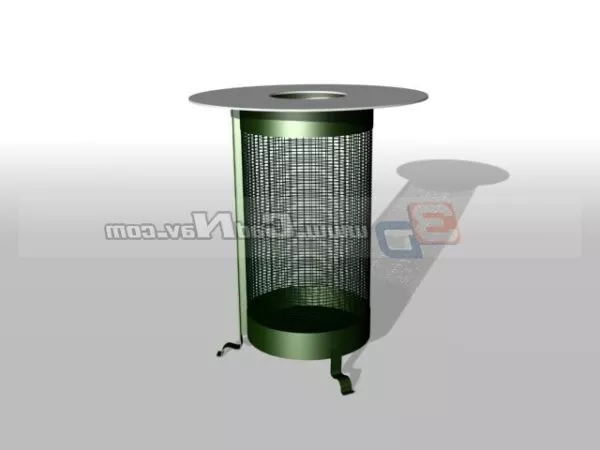 Trash Can Wooden Frame 3d model